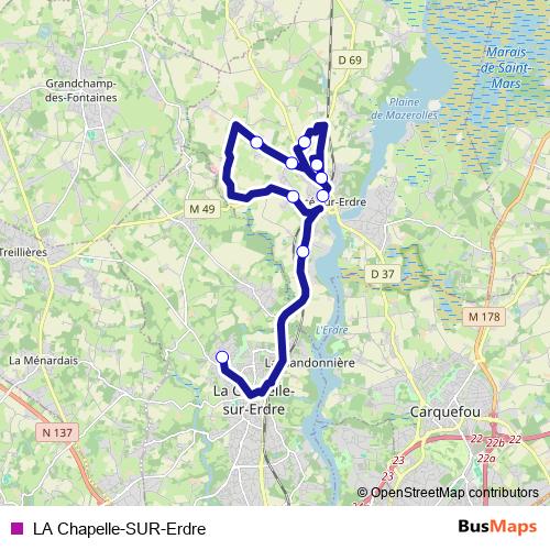 LA Chapelle-SUR-Erdre bus Line Map