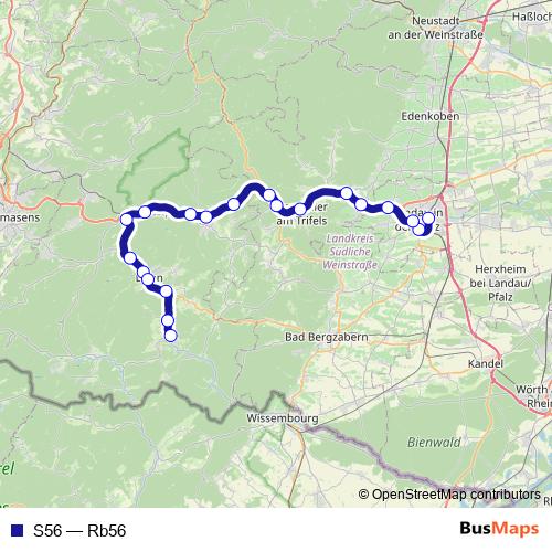 S56 rail Line Map