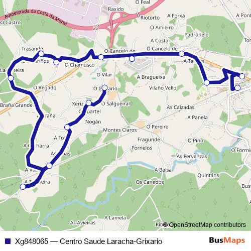 Xg848065 bus Line Map