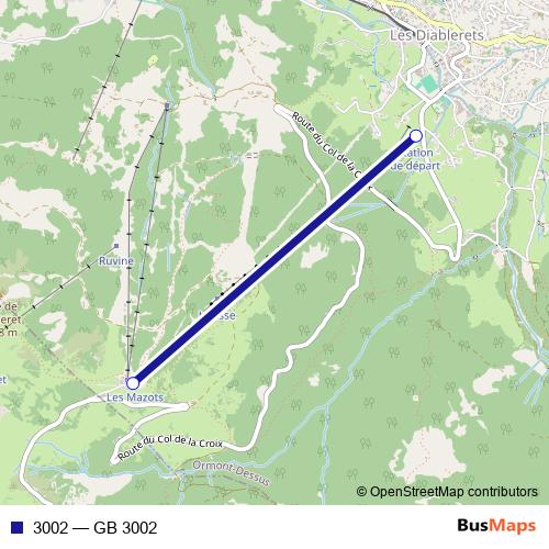 3002 cable-car Line Map