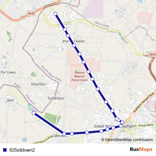 825stldown2 bus Line Map