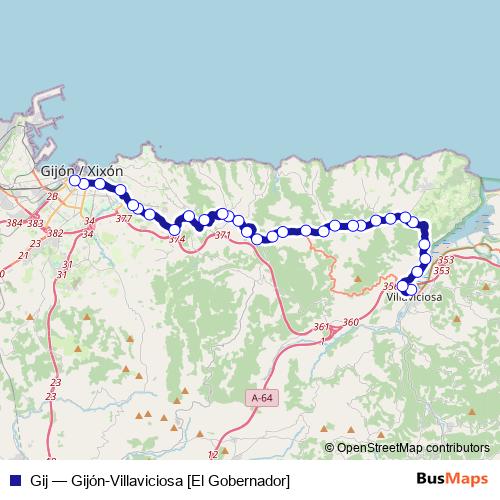 Gij bus Line Map