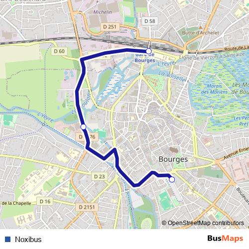 Noxibus bus Line Map