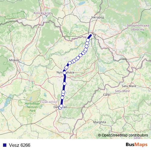 Vesz 6266 rail Line Map