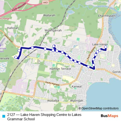 2127 bus Line Map