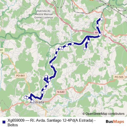 Xg659009 bus Line Map