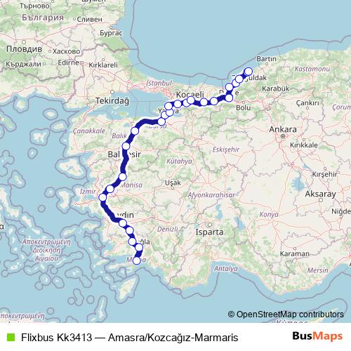 Flixbus Kk3413 bus Line Map