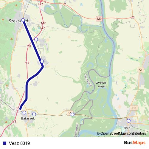 Vesz 8319 rail Line Map
