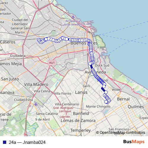 24a bus Line Map