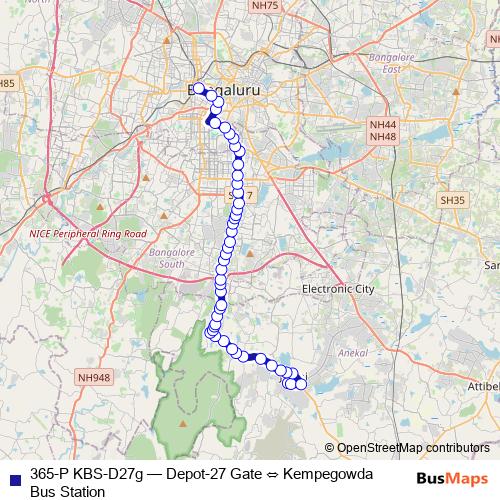 365-P KBS-D27g bus Line Map