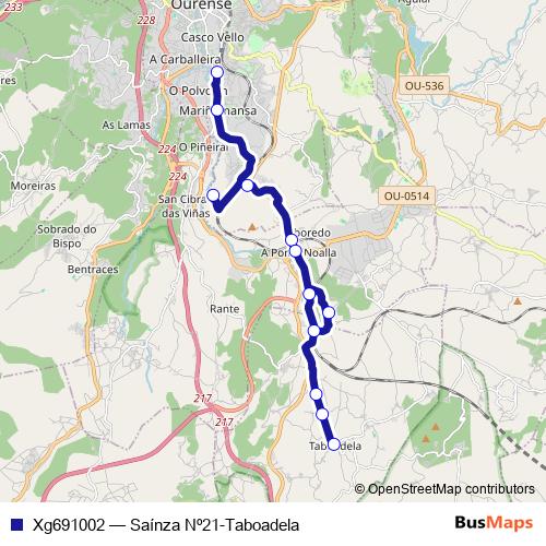 Xg691002 bus Line Map