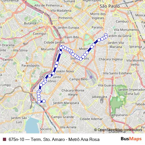 675n-10 bus Line Map