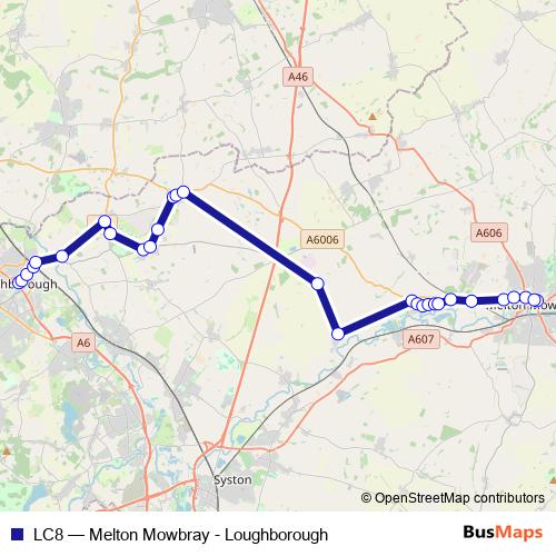 LC8 bus Line Map