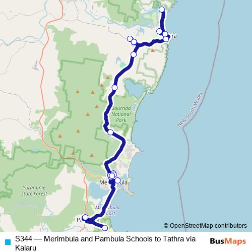 S344 bus Line Map