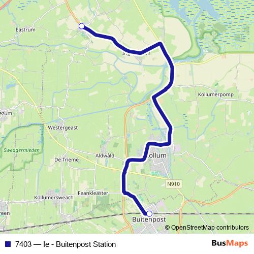 7403 bus Line Map