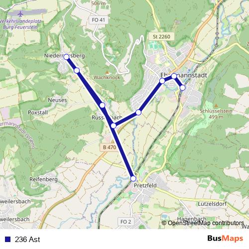 236 Ast bus Line Map