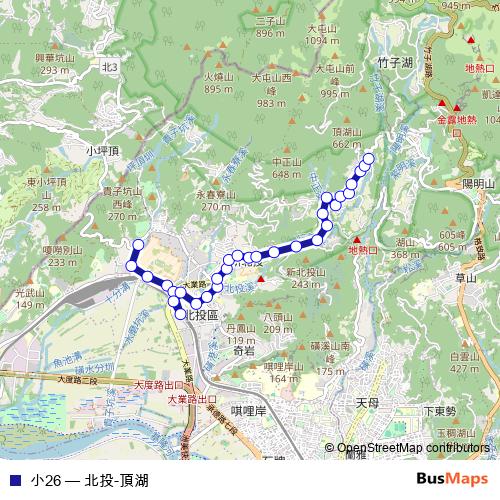 小26 bus Line Map