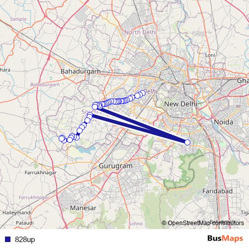 828up bus Line Map