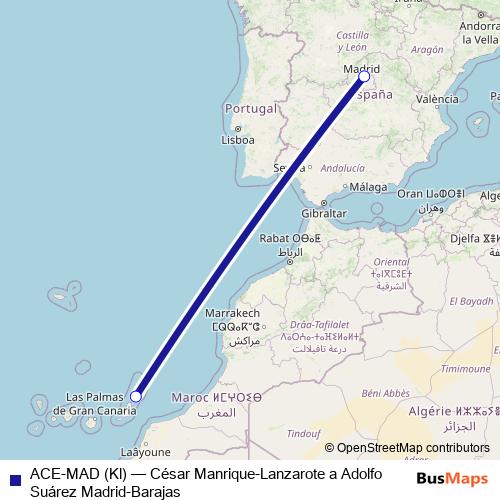 ACE-MAD (Kl) air Line Map