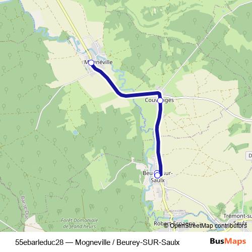 55ebarleduc28 bus Line Map