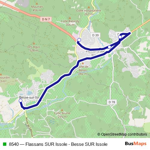 8540 bus Line Map