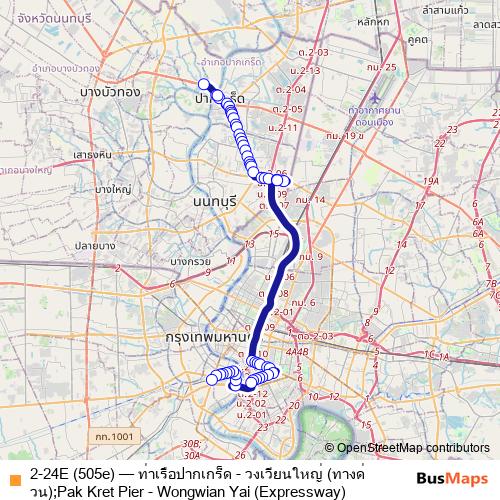 2-24E (505e) bus Line Map
