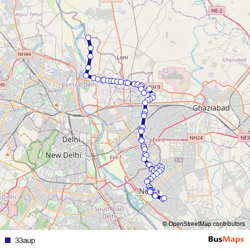 33aup bus Line Map