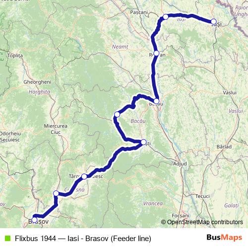 Flixbus 1944 bus Line Map