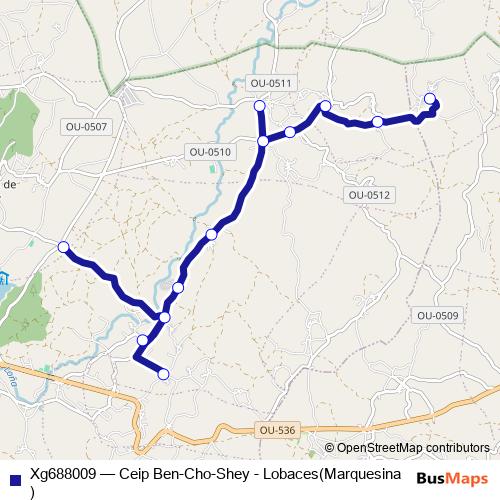 Xg688009 bus Line Map
