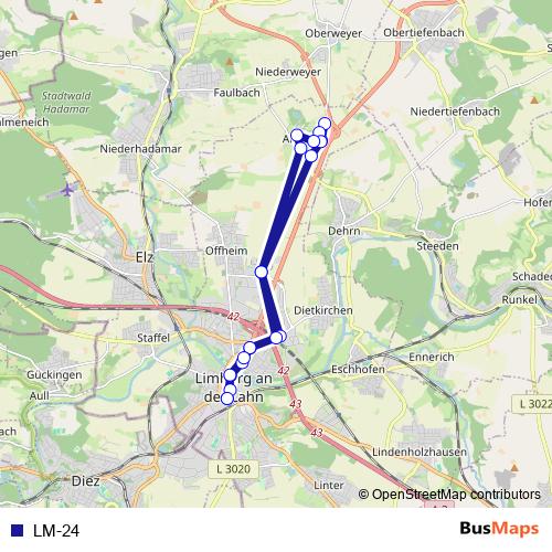 LM-24 bus Line Map