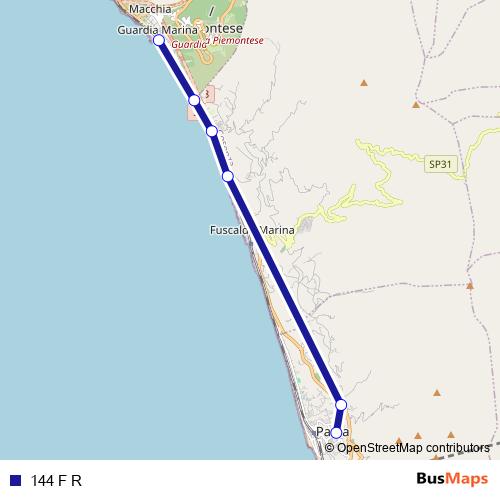 144 F R bus Line Map