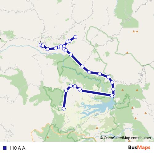 110 A A bus Line Map