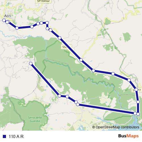 110 A R bus Line Map