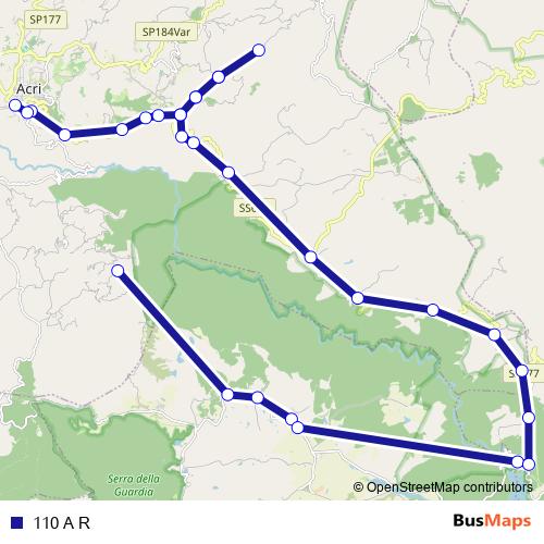110 A R bus Line Map
