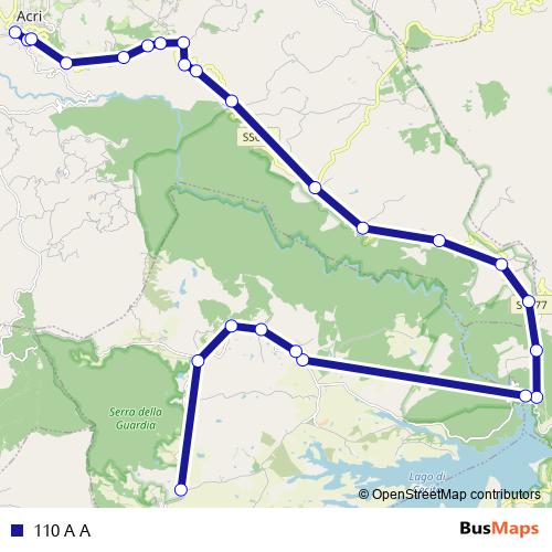 110 A A bus Line Map