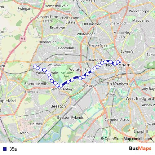 35a bus Line Map