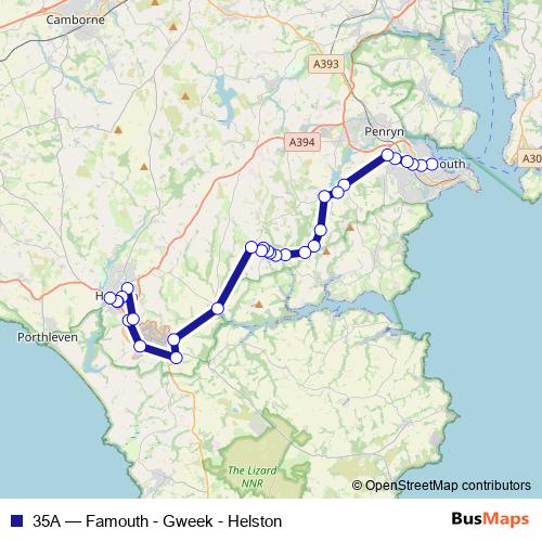 35A bus Line Map