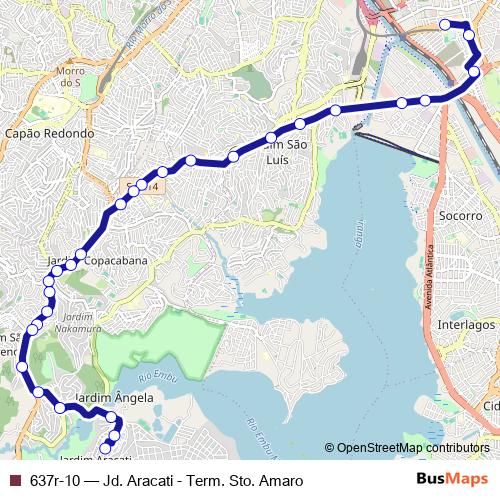 637r-10 bus Line Map
