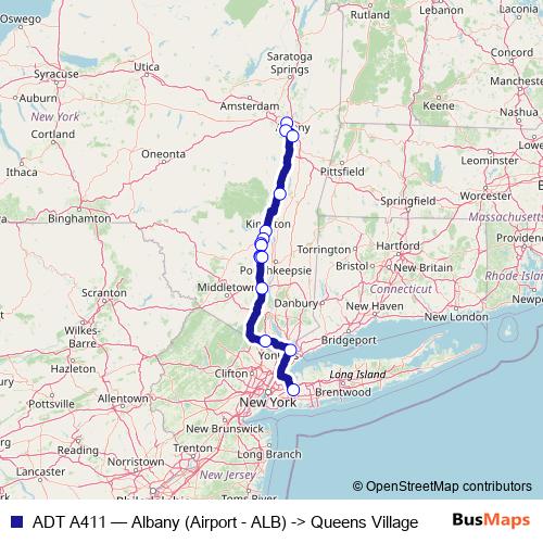 ADT A411 bus Line Map