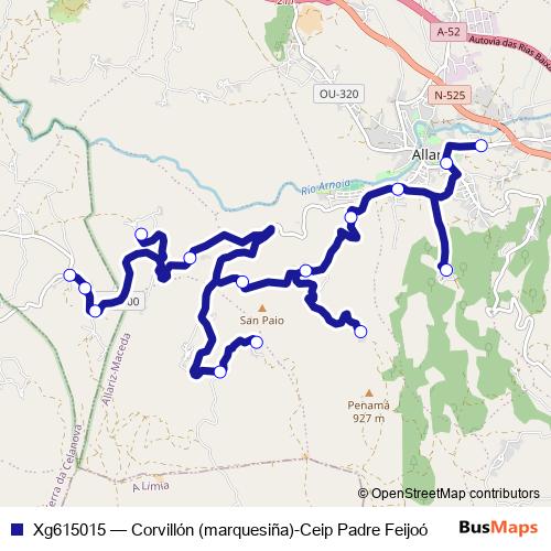 Xg615015 bus Line Map