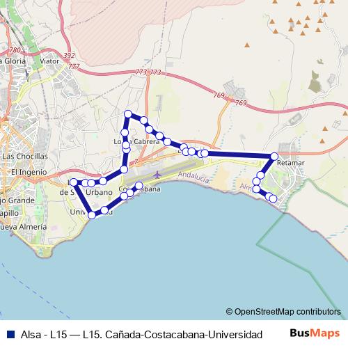 Alsa - L15 bus Line Map