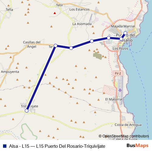 Alsa - L15 bus Line Map