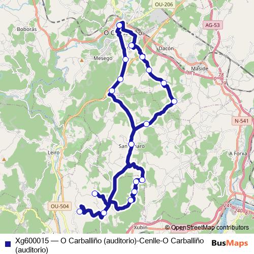 Xg600015 bus Line Map
