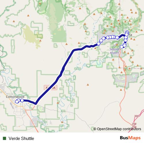 Verde Shuttle bus Line Map