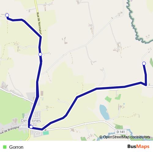 Gorron bus Line Map