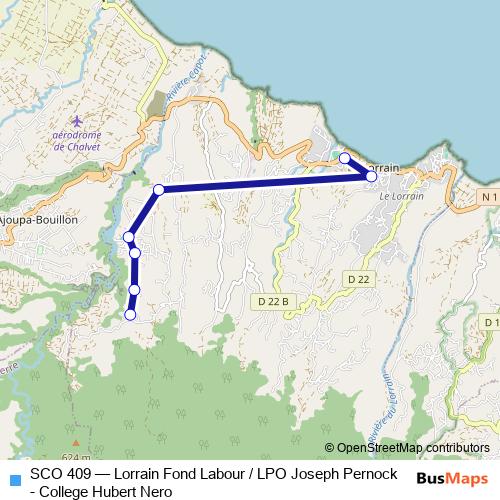 SCO 409 bus Line Map