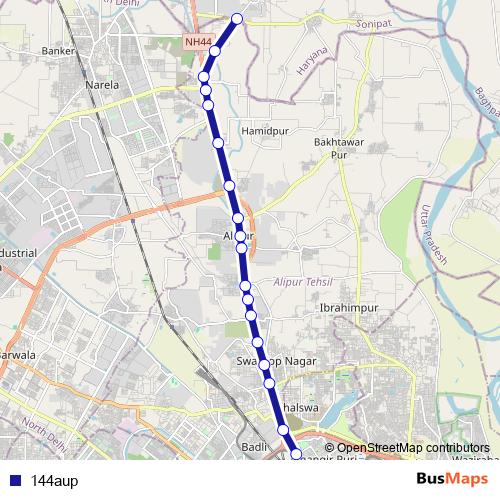 144aup bus Line Map