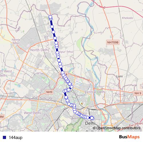 144aup bus Line Map