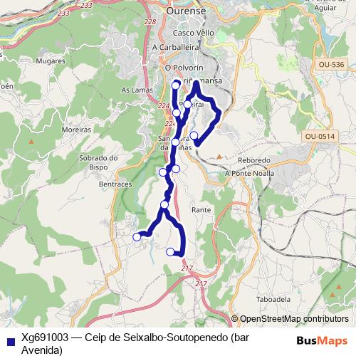 Xg691003 bus Line Map