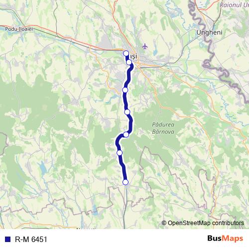 R-M 6451 rail Line Map